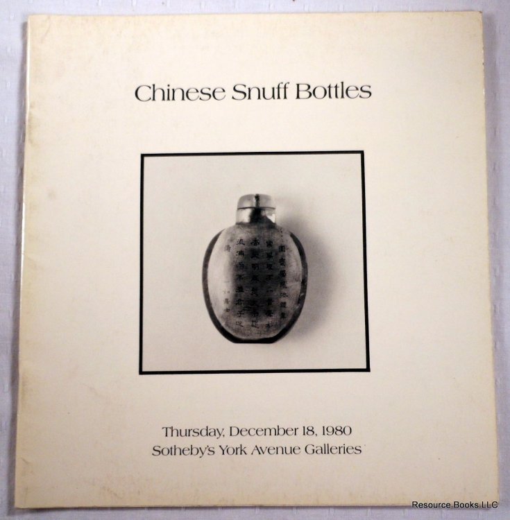 Chinese Snuff Bottles. Sotheby's York Avenue, December 18, 1980, Sale 4508Y