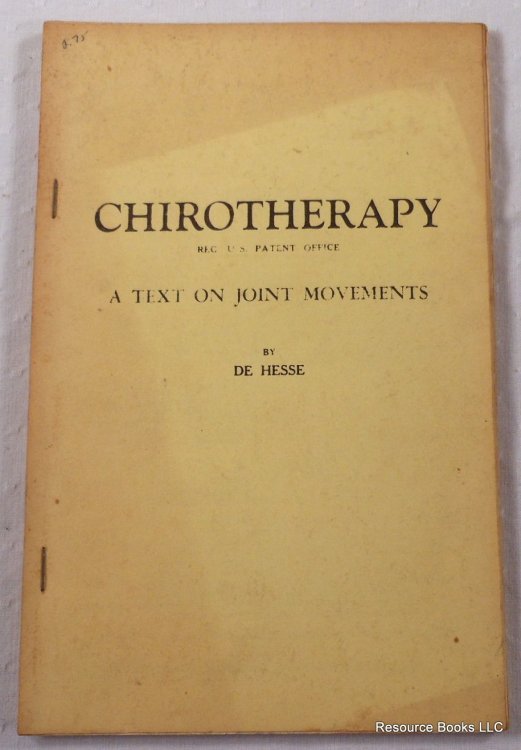 Chirotherapy: A Text on Joint Movements