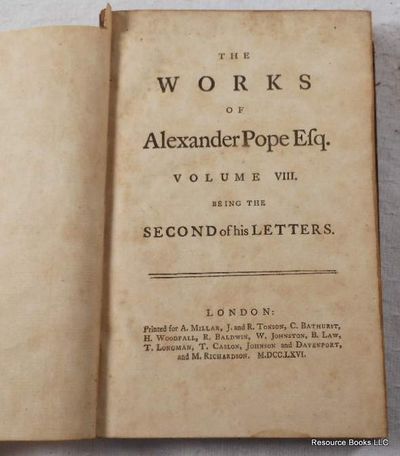 The of Alexander Pope Esq. In Nine Volumes (Volume VIII)