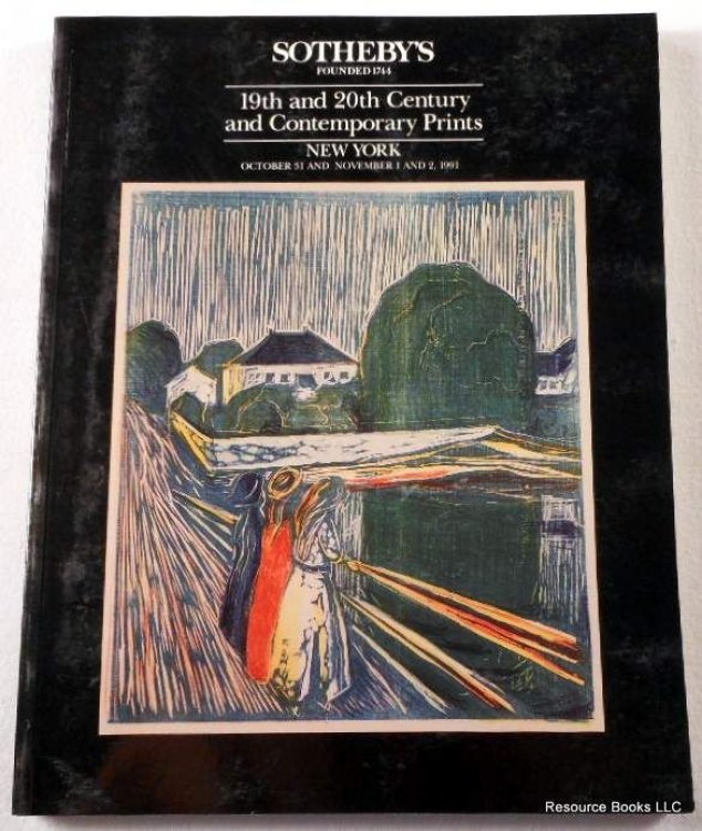 Sotheby's: 19th and 20th Century and Contemporary Prints. New York: October 31 and November 1 and 2, 1991. Sale 6230