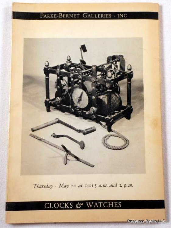Clocks & Watches. Parke-Bernet Galleries: New York, May 21, 1970. Sale 3055
