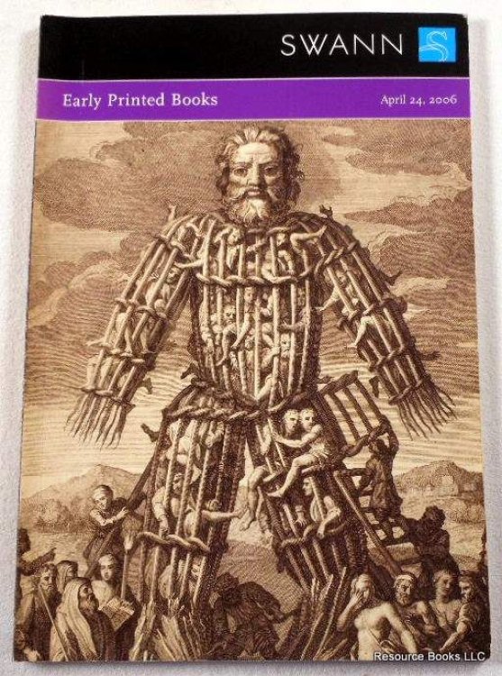 Early Printed Books. Swann Galleries: April 24, 2006. Sale 2076