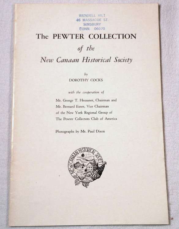 The Pewter Collection of the New Canaan Historical Society