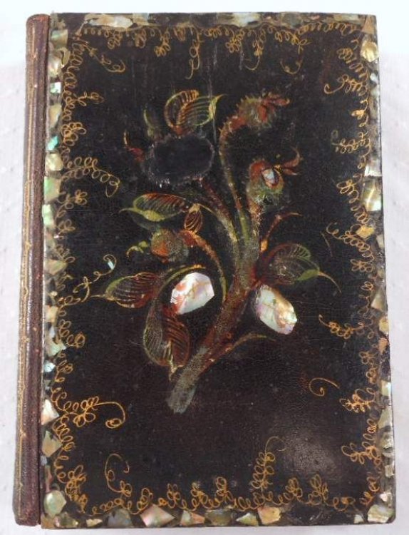 Gift of Flowers; or Love's Wreath. In Papier Mache Binding with Mother of Pearl Inlay