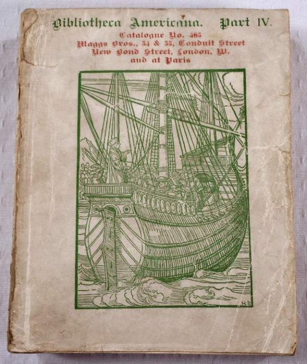 Bibliotheca Americana et Philippina Part IV. Catalog No. 465
