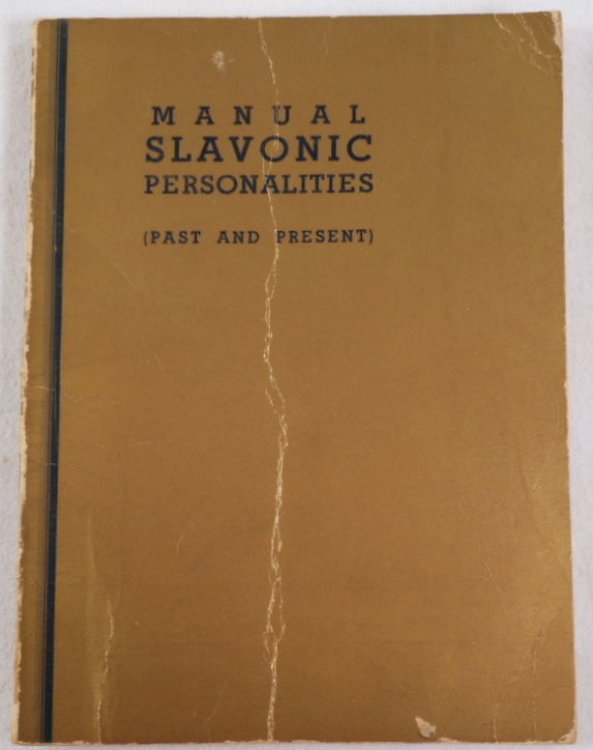 Manual Slavonic Personalities (Past and Present)