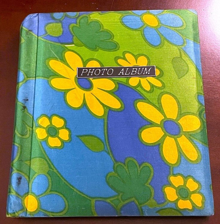 Vintage Photo Album FLOWER POWER 100+Photos Young People Style Travel Cars Vans