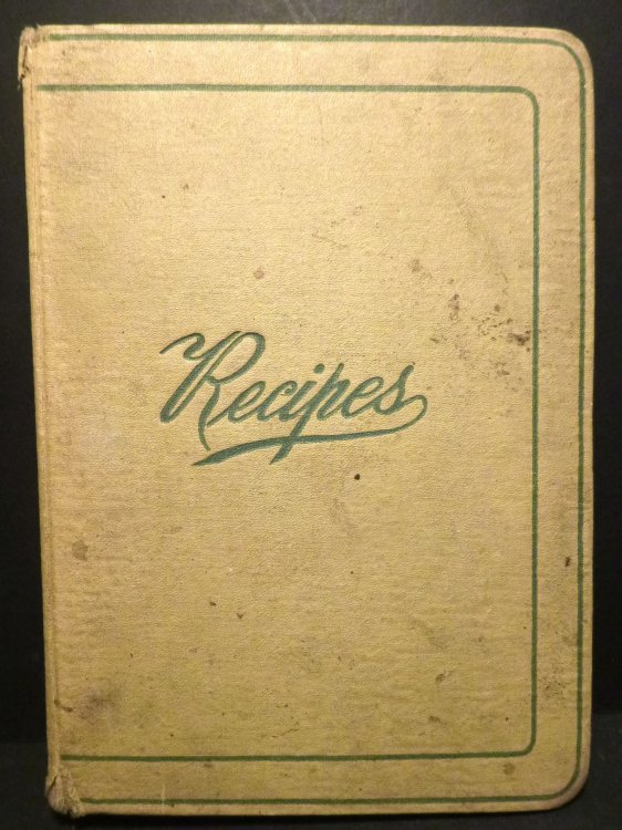 1925-26 HANDWRITTEN DINNER MENU PLANNER
