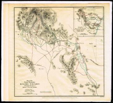 Map of the Snowy Mountains Kilima-ndjaro; Illustrating the Paper of Baron C. Von der Decken