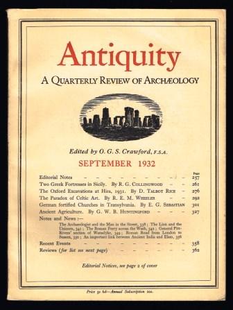 Antiquity. A Quarterly Review of Archaeology, September 1932