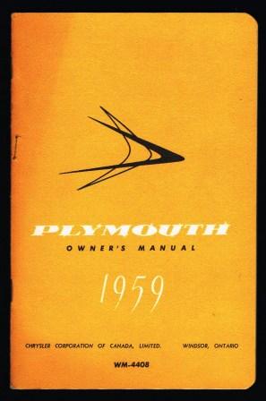 Plymouth Owner's Manual, 1959