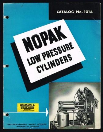 Nopak Low Pressure Cylinders: Catalog No. 101A
