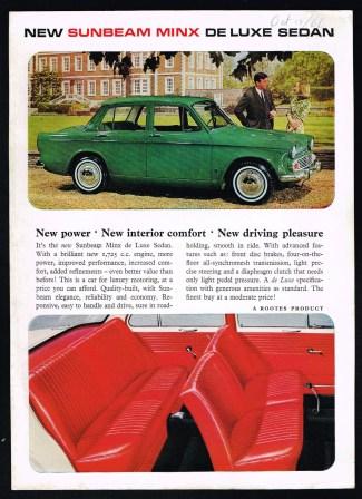 New Sunbeam Minx De Luxe Sedan [1966]