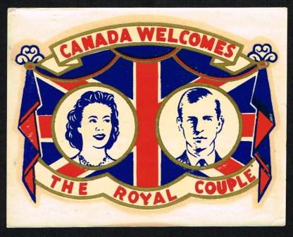 Unused Decal Commemmorating the Royal Visit of 1951 of Princess Elizabeth and the Duke of Edinburgh
