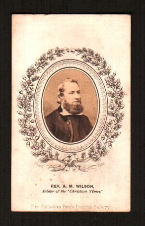 Carte-de-Visite Photograph of the Reverend A. M. Wilson, Editor of the Christian Times