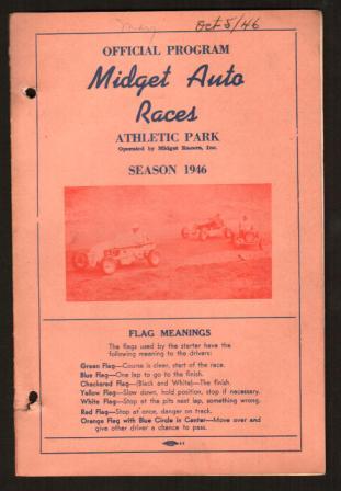 Official Program: Midget Auto races, Athletic Park, Tacoma, WA, 1946