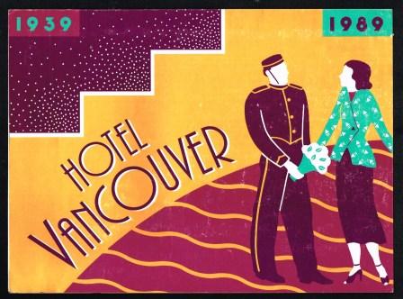 Hotel Vancouver 50th Anniversary Poster, 1939-1989