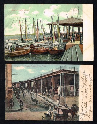 Cuba: Lot of Two Antique Postcards, 1906-8