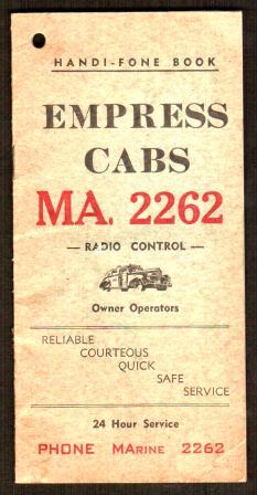 Empress Cabs Handi-Fone Book