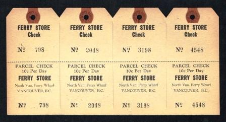 Customer Parcel Checks for the Ferry Store at the North Vancouver Ferry Wharf