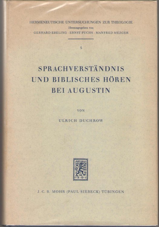 Sprachverstandnis Und Biblisches Horen Bei Augustin