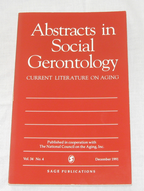 Abstracts in Social Gerontology, Vol. 34, No. 4, Dec. 1991