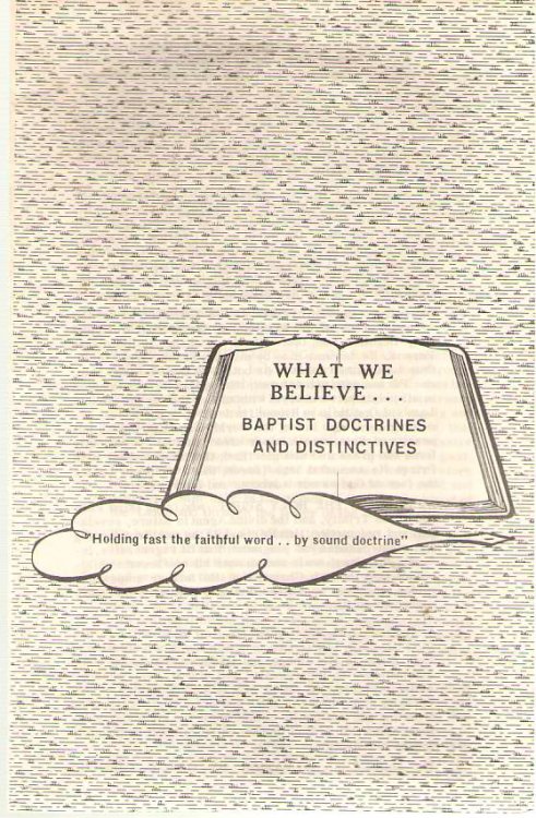 What We Believe . . . Baptist Doctrines and Distinctives