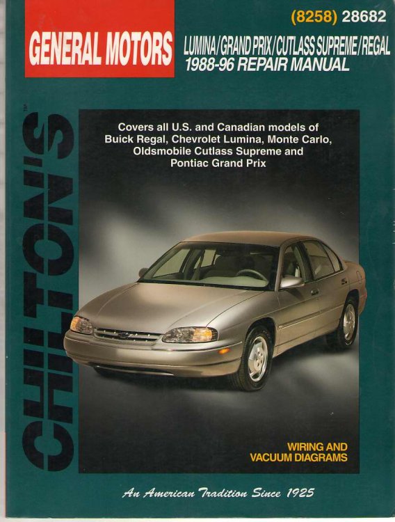 GM Lumina, Grand Prix, Cutlass Supreme, and Regal, 1988-96