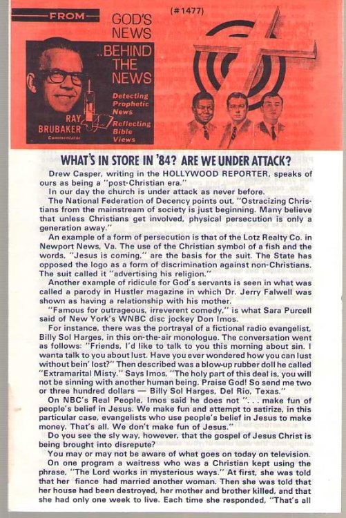 What's In Store In '84 Are We Under Attack