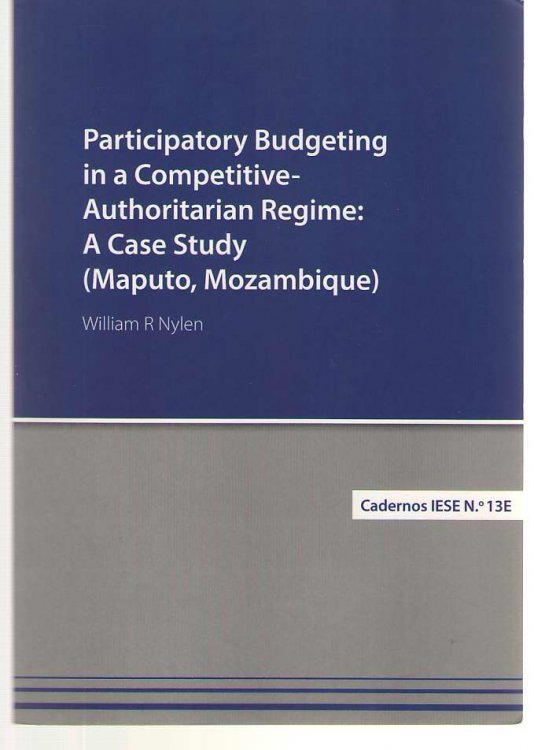 Participatory Budgeting In A Competitive-authoritarian Regime A Case Study (Maputo, Mozambique)