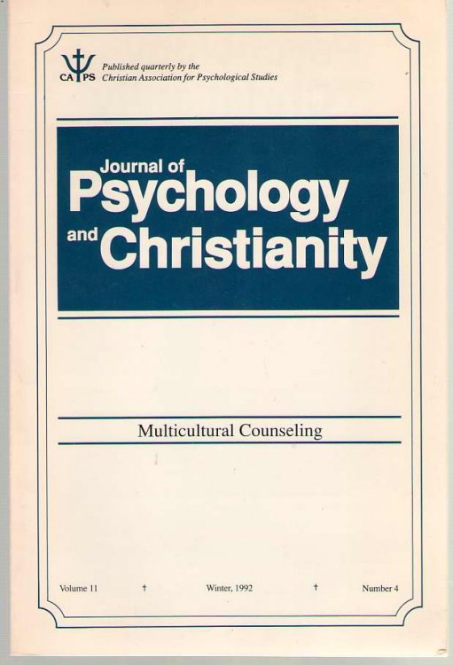Journal Of Psychology And Christianity Volume 11 Number 4 Multicultural Counseling