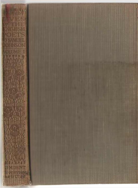 Lives Of The English Poets. Volume 1.