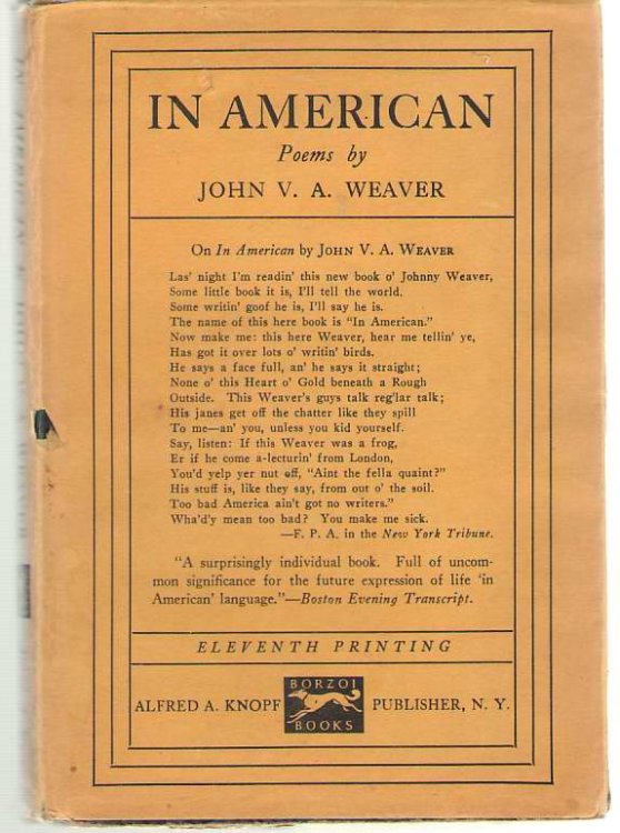 In American Poems of John V. A. Weaver