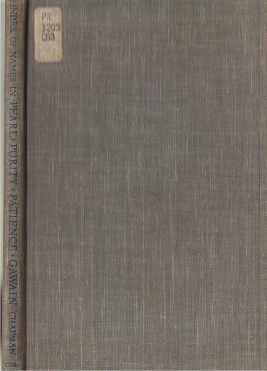 Index Of Names In Pearl, Purity, Patience, And Gawain