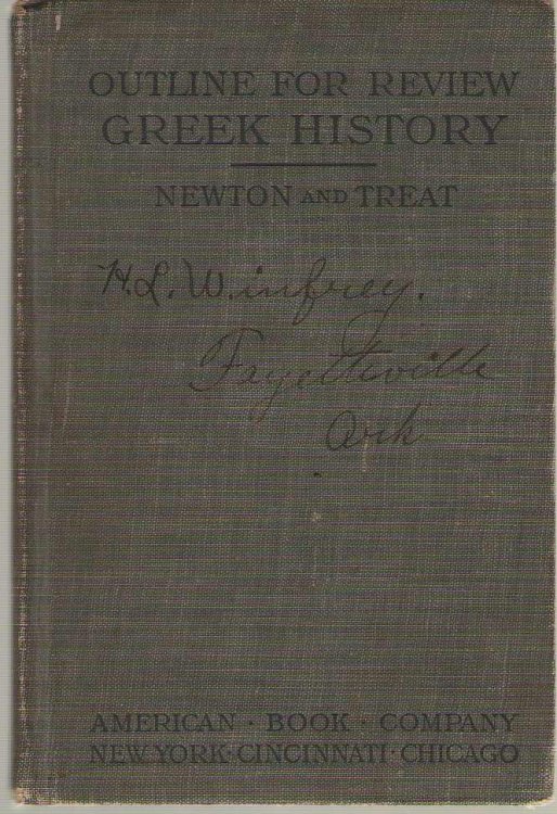 Outline For Review, Greek History Including Oriental Nations