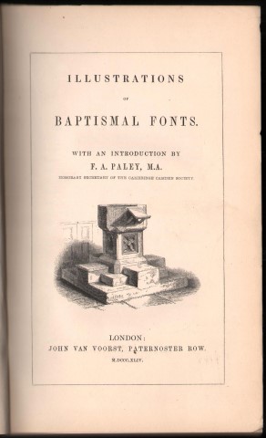 Illustrations of Baptismal Fonts.