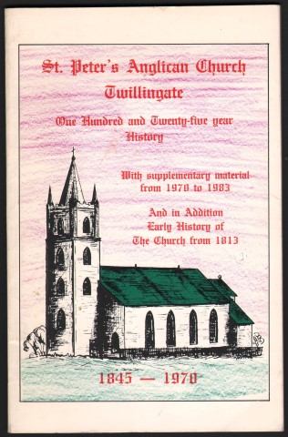 St Peter's Anglican Church Twillingate. One Hundred and Twenty-Five Year History 1845-1970.