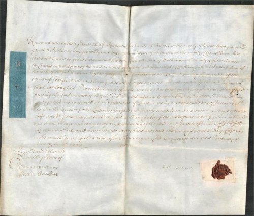 Legal document of Katherine Sackville.