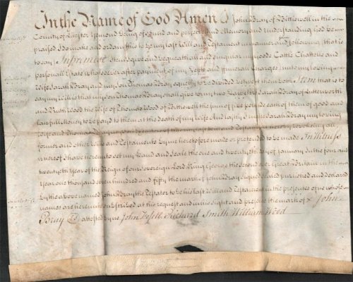 Probate of the Will of John Bray late of Bitteswell.
