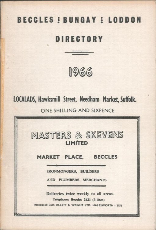Beccles : Bungay : Loddon : Directory. 1966.