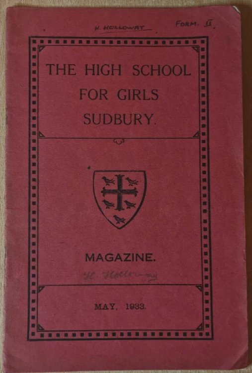 The High School for Girls Sudbury Magazine. May , 1933 .