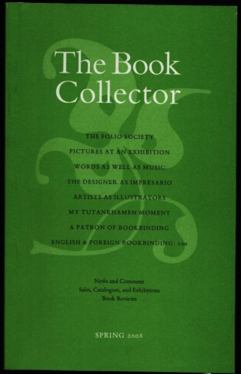 The Book Collector. Volume 57 No.1. Spring 2008.