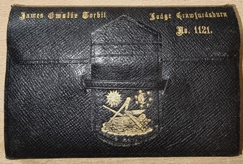 Leather Wallet containing 5 folded certificates.