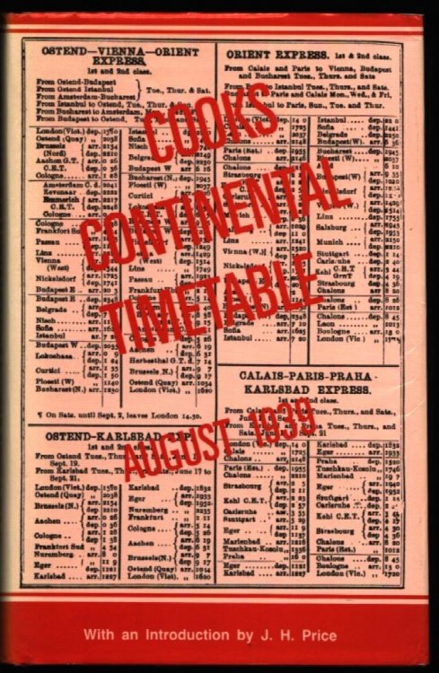 Cook's Continental Timetable August 1939.