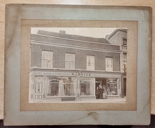 Original photograph - R. J. Boyce, House Furnisher, 15-16 Market Hill. Sudbury, Suffolk.