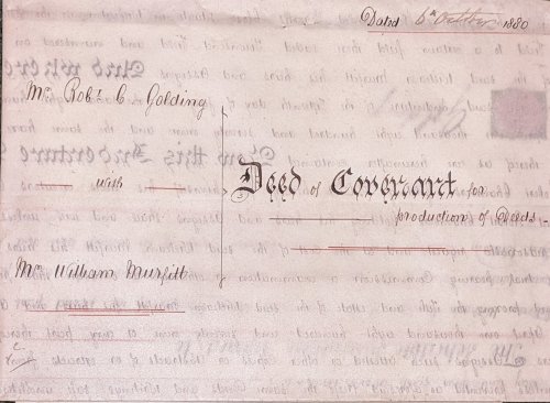 19th Century Deed of Covenant