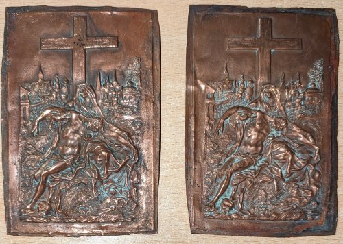Embossed Copper Book Cover (Front and rear) .