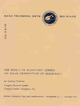 The Effect of Planetary Albedo on Solar Orientation of Spacecraft (NASA TN D-4133)