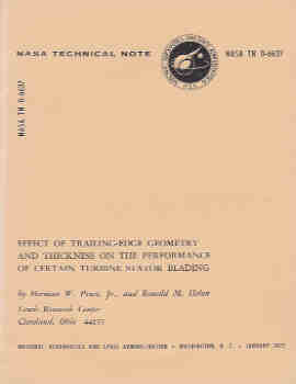 Effect of Trailing-Edge Geometry and Thickness on the Performance of Certain Turbine Stator Blading (NASA TN D-6637)