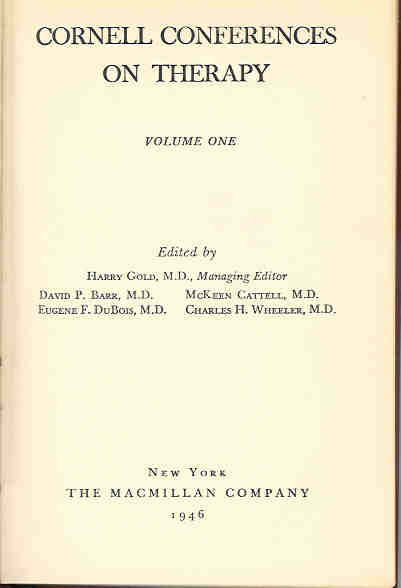 Cornell Conferences on Therapy [set] Vol. 1 - 7